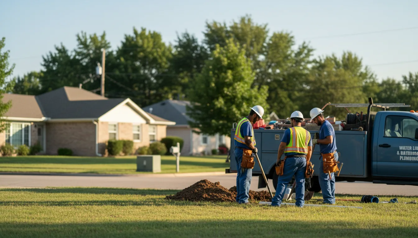 Residential water line and bathroom plumbing service in Fort Madison, IA